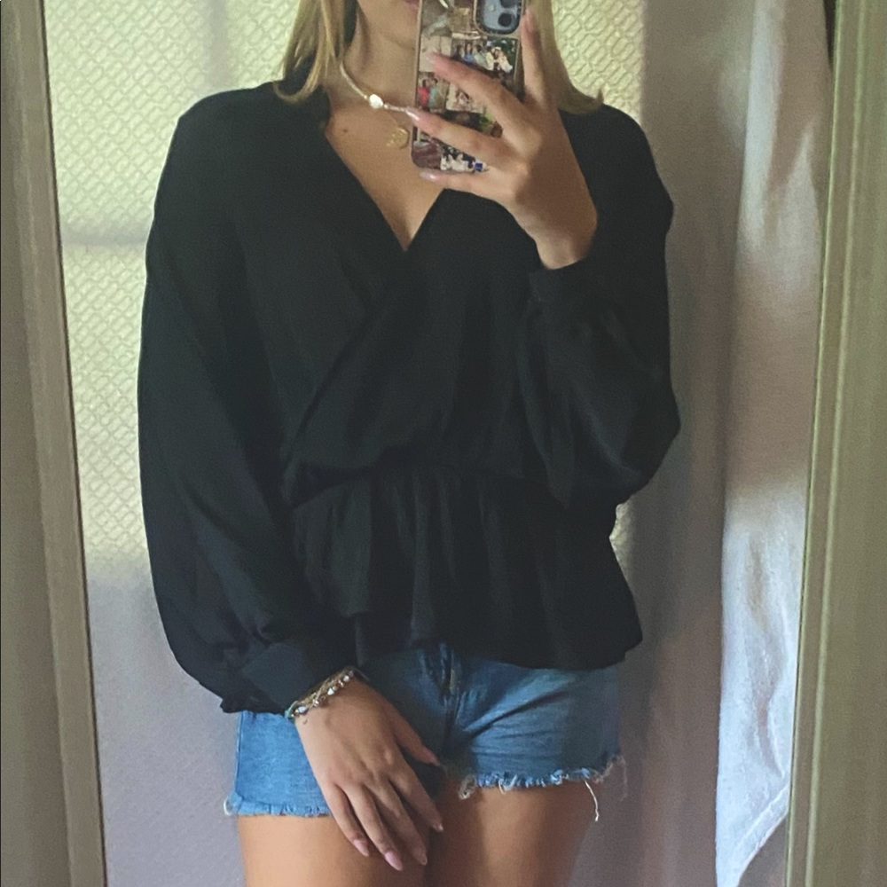 Andrew Marc New York Satin Blouse